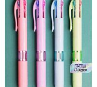 4 pièces Ensemble de stylos à bille pastel rechargeables. Cartouche d'encre, écriture fluide. Fournitures de bureau et scolaires, idéal pour la prise de notes et le journaling. Pointe en métal de qual