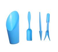 4 pièces/Ensemble Outils Succulents, y Compris planteur de semis, perforateur, Pelle à Seau, Sol, Outil de Jardin, Pot de Fleur(Blue)