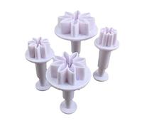 4 pièces/ensemble petit piston marguerite Fondant décoration sucre artisanat moule Cutter décoration de gâteau pâtisserie outils à biscuits emporte-pièces pour la cuisson en plastique