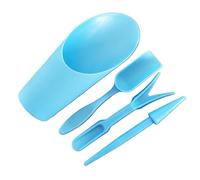 4 pièces/Ensemble, Seau en Plastique Pelle en Pot Cylindre de Culture Viande Plante Sol Outils de Jardin Mini Outil de Plantation(Blue)