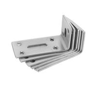 4 Pièces Équerre D’angle en L Renforcée, 40x80cm, Acier Argenté | Trous Prépercés, Pose Facile, Positionnement Ajustable, pour Étagères, Meubles, Bureaux et Placards