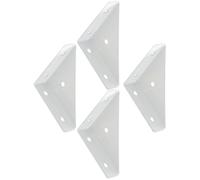 4 Pièces Équerre D’angle Triangulaire Renforcée en Fer pour Lit | Blanc, Résistance à Corrosion L’usure, Usage Chambre Cuisine, Support Fixe pour Meuble