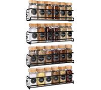 4 Pièces Étagères à Épices, Étagère de Rangement de Cuisine, Organisateur d'Épices Murale, Métal