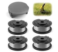 4 Pièces Fil Coupe Bordure Bosch Ø1,65mm 6m, Bobine Rechange F016800569 avec Couvercle de Bobine de Rechange F016F05320, Bobine Fil Coupe Bordure Pour Bosch EasyGrassCut 18/23/26/18-230/18-260