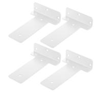 4 Pièces Fixation Invisible Support Etagere Murale, T Equerre Charge Lourde | 150Mm Équerre Étagère Flottants Pour Étagères Ouvertes De Bricolage, Blanc