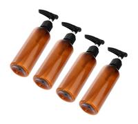 4 Pièces Flacon Distributeur de Shampoing 100ml Noir en Pet et Pp | Pompe Pratique, pour Mélange D’huiles Essentielles et Nettoyant Visage, Usage Maison ou Extérieur
