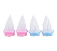 4 pièces flottant blanchisserie charpie Machine à laver réutilisable attrape-peluches épilateur pour animaux de compagnie filtre sac pour Machine à laver bleu et rose