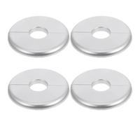 4 Pièces Garde-échelle de Piscine Ronde en ABS Argenté, Cache-Tuyau | Bride Fendue pour Conduites et Bases de Robinetterie, Dissimule les Interstices, Adaptée aux Bassins Privés ou Collectifs