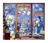 4 Pièces Grandes Tailles Stickers Noël avec Argent Brillant Déco Réutilisable Autocollant Fenêtre Ours STI PIECES DETACHEES CUISSON