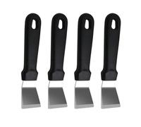 4 Pièces Grattoir à Peinture Poignée Ergonomique Antidérapante | Lame Flexible pour Retirer Peinture, Colle, Calcaire et Saletés des Vitres, Plaques de Cuisson, Murs et Sols