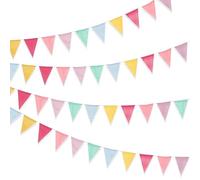 4 PièCes Guirlande Fanion Exterieur - 48 Drapeaux, RéSistant Aux IntempéRies, Guirlande Arc-en-Ciel, DéCoration pour Mariage, Anniversaire, Chambre d'enfant, FêTe, Jardin