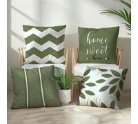 4 pièces Housses de coussin décoratif minimaliste géométrique "Home Sweet", en velours pêche doux, uni, 45*45/50*50/40*40CM, pour la décoration de la maison, la décoration de fête, cadeau de coussin d