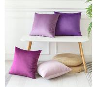 4 pièces Housses de coussin en velours, ensemble multicolore, pour la chambre d'étudiant, sans les inserts de coussin 40*40,45*45,60*60,30*50,50*50,55*55,43*43UnicoloreVelours