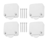 4 Pièces Interrupteur de Lampe D'armoire 2a 12v-250v, Porte, Blanc | 8 Vis, ABS et Cuivre, pour Armoire, Placard Hôtel, Installation Facile et Usage Simple