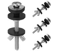 4 Pièces Kit D'assemblage de Boulons M6 en Acier Inoxydable | Résistance à Corrosion, Réparation Rapide D'urgence, Adapté pour Toilettes et Entretien Salle de Bain à Domicile