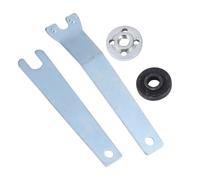 4 Pièces Kit de Clé pour Meuleuse D'angle avec Écrou à Bride | Acier au Carbone Argenté, 2 Clés, 1 Joint et 1 Joint Inférieur pour Disques