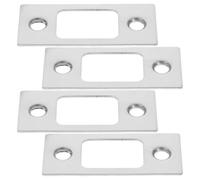 4 Pièces Kit de Réparation en Acier Inoxydable | Plaques de Gâche, Renfort de Porte D'entrée, Finition Argenté, Installation Simple pour Bricolage et Usage Pro