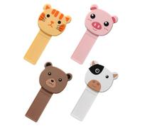 4 Pièces Lève-abattant de Toilettes à Motifs, Poignée Plastique PP | Autocollant, Prise Propre sans Contact Direct, Format Portable, pour Hôtel, Salle de Bain, Garçon Fille et Seniors