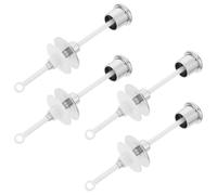 4 Pièces Levier de Chasse D'eau Filetage 10mm, en Plastique | Compatibilité Bouton Simple, Réservoirs à Montage, Usage Domestique, Réparation DIY, Finition Chrome