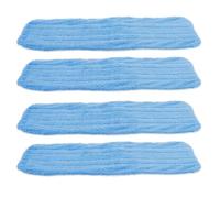 4 Pièces Lingette de Nettoyage Tissu Bleu, pour Balai à Franges | Forte Absorption D’eau, Lavage Facile, Installation Rapide, pour Marbre et Carrelage, Usage Domestique