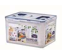 4 pièces Lock & Lock Boîte Universelle, boîte de Rangement rectangulaire avec poignées, 16 L, Transparent, 361 x 274 x 212 mm, Set by Danto