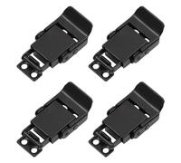 4 Pièces Loquet à Bascule Fermoir à Ressort Loquet à Ressort Bascule Acier Inoxydable Fermeture à Bascule Fermeture à Levier pour Coffret, Boîte, Tiroir, Armoire, Noir