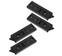 4 Pièces Loquet à Ressort, Verrou de Sécurité Noir | Installation Facile, pour Fenêtres à Guillotine et Aluminium, Format 8,50x2,50x1,00cm, Lot