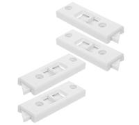 4 Pièces Loquet de Fenêtre à Ressort en Plastique Blanc | Perçage, Stabilité Renforcée et Sécurité, pour Fenêtres à Simple Battant en Vinyle, Salle de Bain