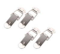 4 Pièces Loquet Métallique Lourd pour Boîte en Bois, Valise | Argenté, Fer, Installation Facile et Remplacement Rapide, Fiabilité Élevée pour Usage DIY