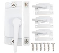 4 Pièces Loqueteau Fenetre Blanc, Alliage de Zinc | Verrouillage Stable Anti-desserrage, Montage Facile Vis, pour Fenêtres Domestiques, Bureaux, Portes Coulissantes