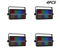 4 pièces/lot 60W Mni LED stroboscopique RGBW 4in1 8 cloisons blanc 8000K DMX Super lumineux lavage Dj Bar stroboscopique effets d'éclairage de scène