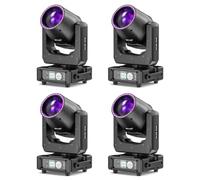 4 pièces Lyre LED 230W RGBW Mini Beam lumière de scène 14 couleurs 14 Gobos Disco Lumière Rotative 48 Prisme Nébulisation dmx512 Jeu de Lumiere pour DJ Club Fête Bar Théâtre Mariage