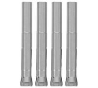 4 Pièces Mandrin de Rechange, Acier Inoxydable Noir | Pince à Trois Mâchoires à Ressort, Installation Facile, Changement Rapide, pour Techniciens et Salons
