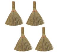 4 Pièces Mini Balai Portatif en Herbe, Brosse Intérieure | Nettoyage Multi Surfaces, Ne Raye Pas les Meubles, Rangement Facile, Usage Intérieur et Extérieur, Salles de Bains