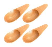 4 Pièces Mini Cuillères en Bois Ambiance Estivale Multifonction