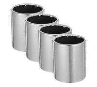 4 Pièces Mini Seau Bouquet Rond en Papier Argenté pour Mariages | Boîte D’emballage pour Fleurs, Design Robuste et Portable, Composition Facile, Usage Décoratif Polyvalent