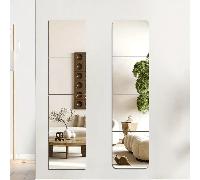 4 pièces Miroirs acryliques incassables, miroirs muraux pleine longueur sans cadre, décoration pour la maison, le gymnase, la chambre à coucher et la salle de bain
