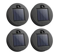 4 Pièces Modules Solaires de Remplacement 7 cm, Couvercle Solaire 1,2V 600mAh avec LED Blanc Chaud, Module Solaire Étanche IP44 pour Lampes de Jardin, Éclairage Extérieur, Lanternes, DIY