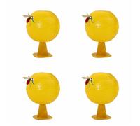 4 Pièces Mouches de Fruits Jaunes Boules, Fruits Multifonction Pièges à Insectes Volants Boule, Attrape Moucherons Cuisine