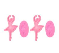 4 Pièces Moule à Fondant Fille Dansante en Silicone | Table de Dessert et Décorations de Gâteau, Motif Ballerine Délicat, Nettoyage Facile, Supporte Fortes Chaleurs