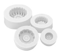 4 pièces Moule à Gâteau Pneu en Silicone pour Fondant et Chocolat, Blanc | Forme Tridimensionnelle aux Détails Nets, Nettoyage Rapide, Compatible Congélateur, pour Muffins, Mousses, Résine Cuisine