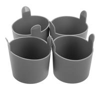 4 Pièces Moule à Œufs en Silicone Rond, Surface Antiadhésive | Air Fryer Cuisine, Adapté aux Tartes et Bouchées D’œufs, Nettoyage Facile, Usage Quotidien