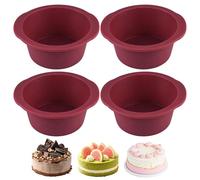 4 Pièces Moules à Muffins En Silicone Airfryer,Moule Silicone Individuel Airfryer Oeuf Cocotte,Mini Aux Oeufs Air Fryer Moule,Moules Gateau Air Fryer pour Muffins,Cakes
