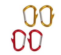 4 Pièces Mousqueton Décapsuleur, Alliage D'aluminium | Clip de Transport Anti-perte, Fixation Sûre sur Tente ou Ceinture, Style Soigné, pour Randonnée et Couleur Aléatoire