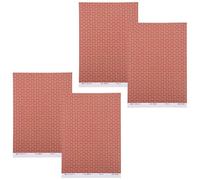 4 Pièces Papier Peint Autocollant Brique 28x21cm en PVC Réaliste | Effet Texture Brique, Découpe Ajustable, Adapté pour Murs Miniatures, Décor Chambre et Dioramas