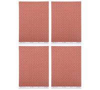 4 Pièces Papier Peint Effet Brique, PVC Marron 4 Feuilles | Texture Réaliste, Autocollant Mural Miniature, pour Murs de Chambre et Décors de Terrain