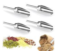 4 Pièces Pelle à Glace En Acier Inoxydable, Pelle à Nourriture, Pelle à Farine, Pelle à Sucre, Pelle Pratique De Cuisine/Bar/Jardin/Supermarché, Pour Farine, Glaçons, Nourriture, Haricots(12 Pouces)