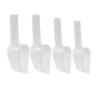 4 Pièces Pelle à Glace en Plastique Transparent, Prise Confortable | Usage Dessert et Restaurant, Surface Lisse sans Bavure, Outil Polyvalent pour Fruits Secs et Service