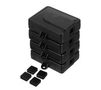 4 Pièces Petite Boîte de Jonction Électrique Murale ABS Noire | Boîtier de Projet Électronique, Protection Vibrations et Chocs, Installation Rapide, Style Moderne