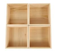 4 Pièces Petite Boîte Présent, Style Rétro, 15x15x7,2 CM | Surface Prête à Peindre, Rangement Soigné, Usage Multi-usage, pour Clés, Herbe de Blé, Salle de Bain